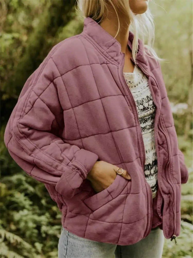 Chaqueta mujer | acolchada con cremallera y bolsillos