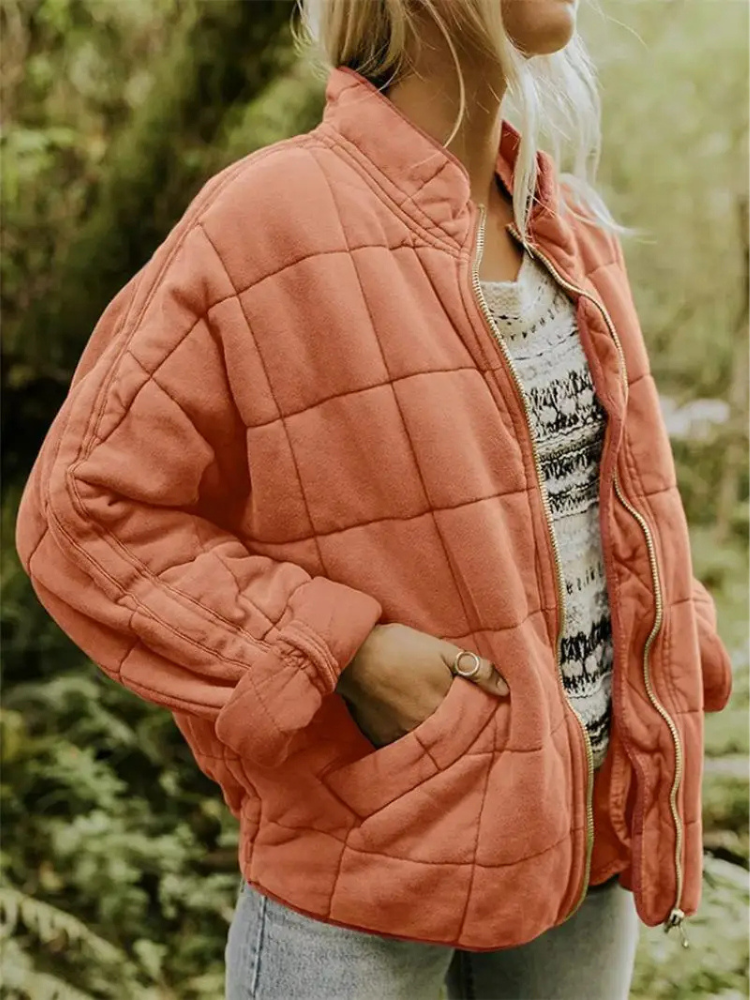 Chaqueta mujer | acolchada con cremallera y bolsillos
