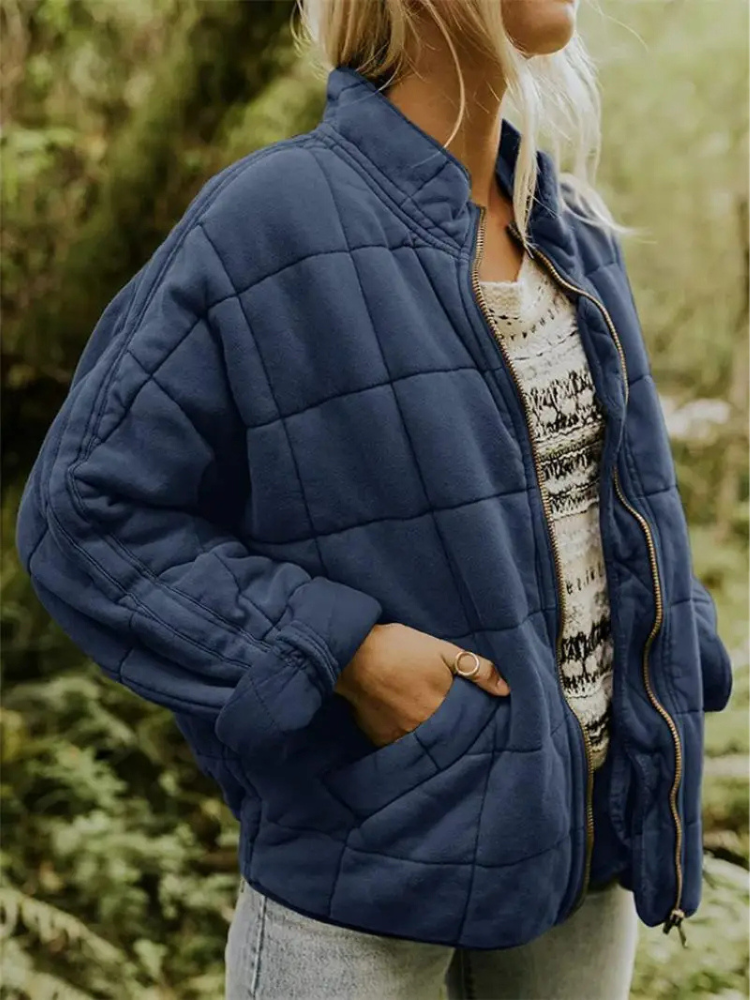 Chaqueta mujer | acolchada con cremallera y bolsillos