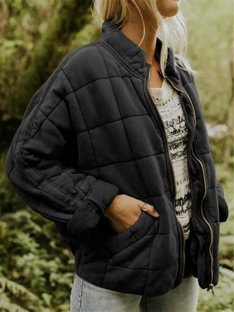 Chaqueta mujer | acolchada con cremallera y bolsillos