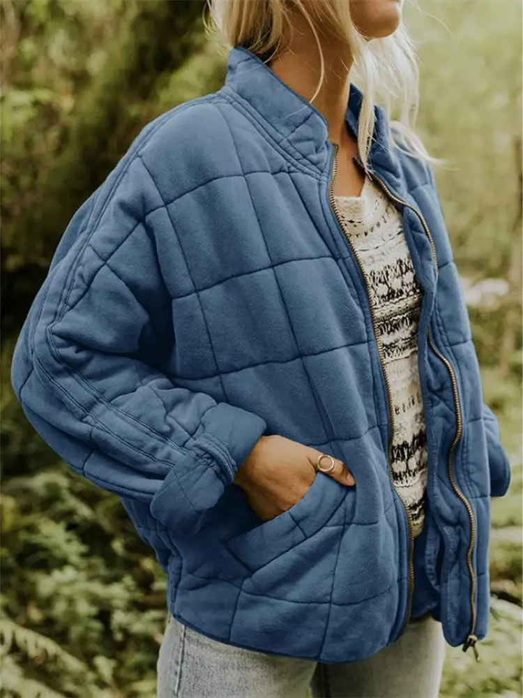 Chaqueta mujer | acolchada con cremallera y bolsillos