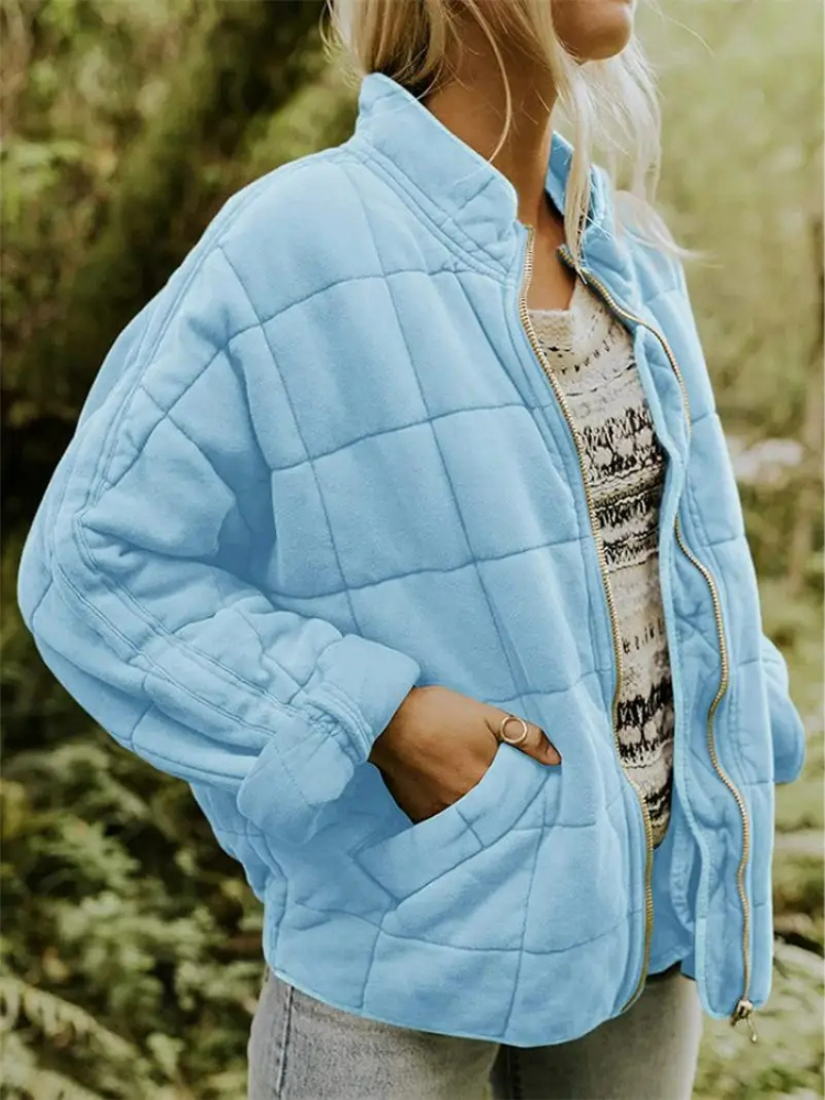 Chaqueta mujer | acolchada con cremallera y bolsillos