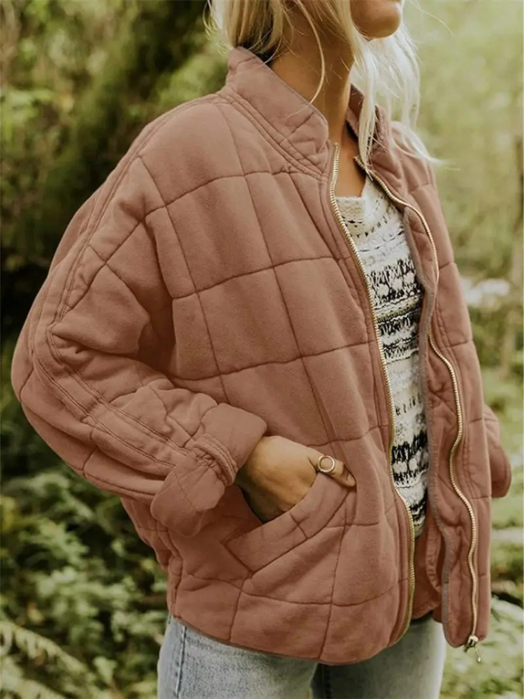 Chaqueta mujer | acolchada con cremallera y bolsillos