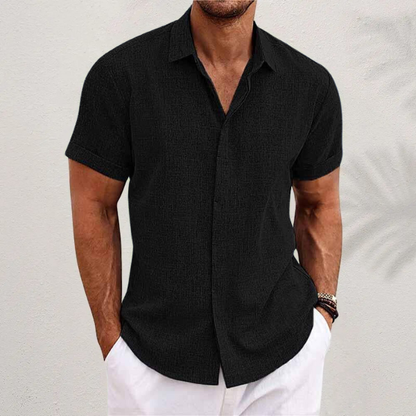 Camisa hombre | diseño manga corta con cierre frontal