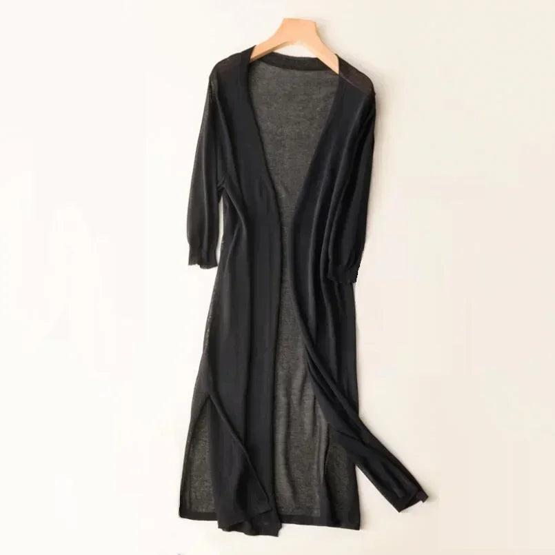 Cárdigan Mujer | Largo con diseño abierto y corte amplio