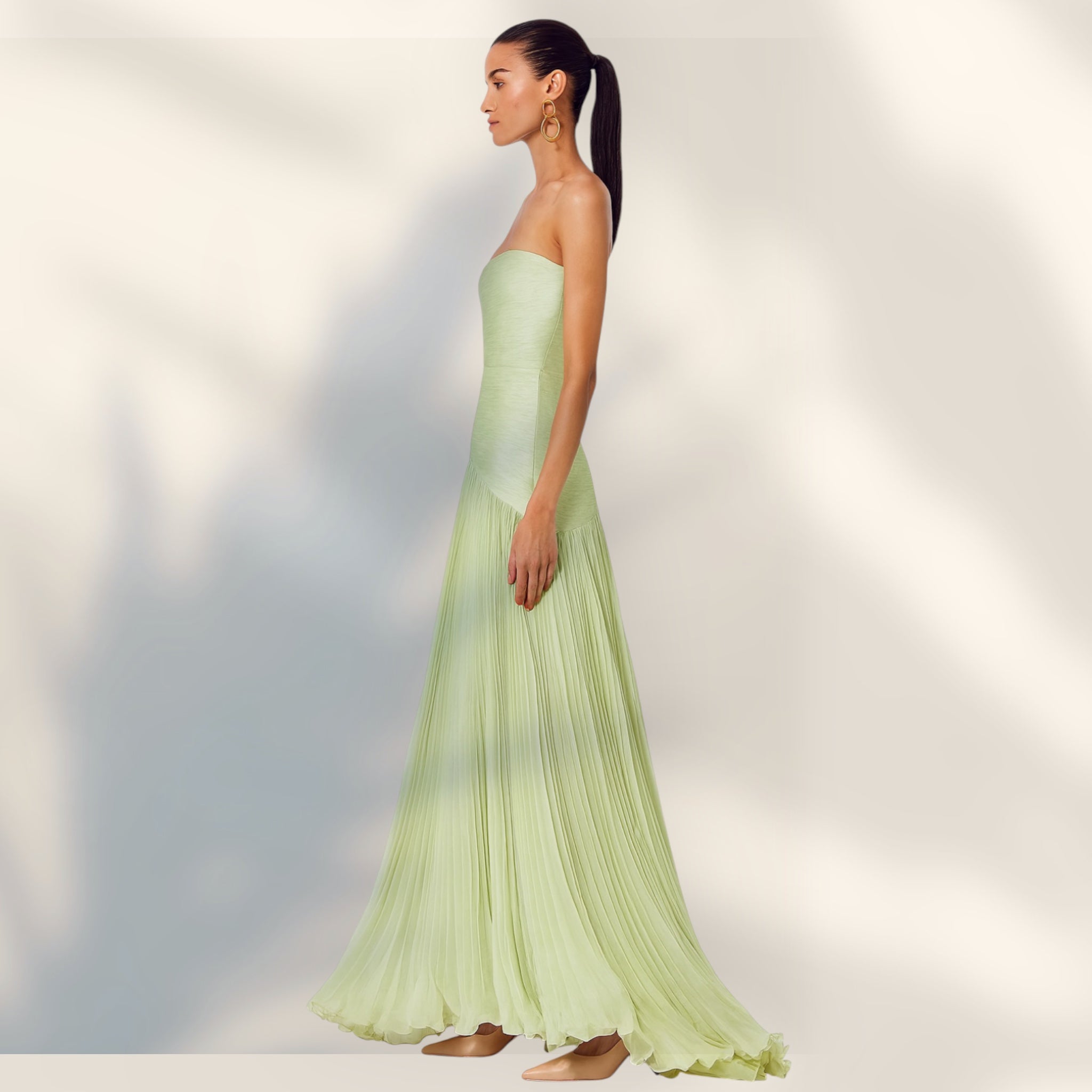 Vestido Maxi Sin Mangas Tirantes Finos | Cintura Baja Silueta Amplia