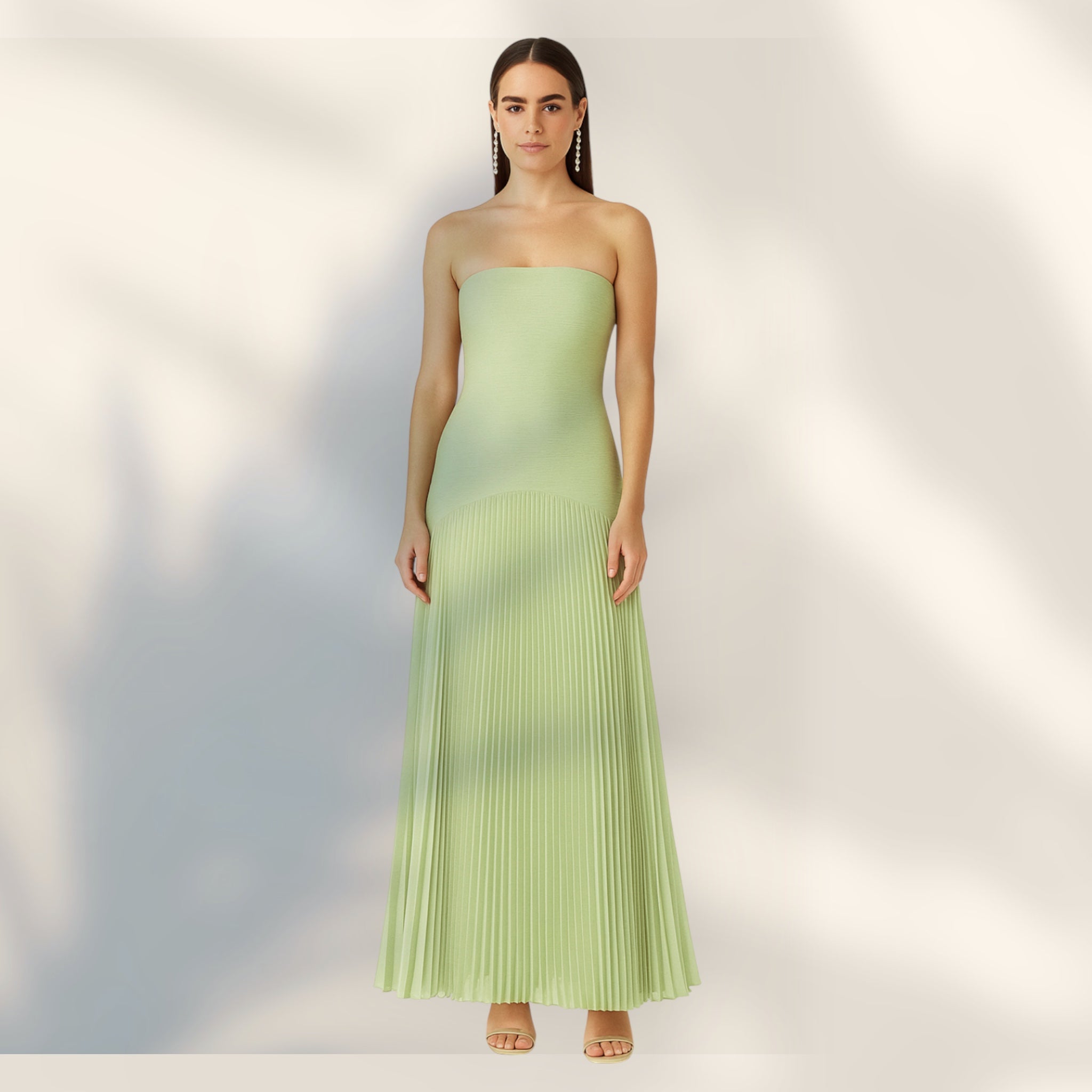 Vestido Maxi Sin Mangas Tirantes Finos | Cintura Baja Silueta Amplia