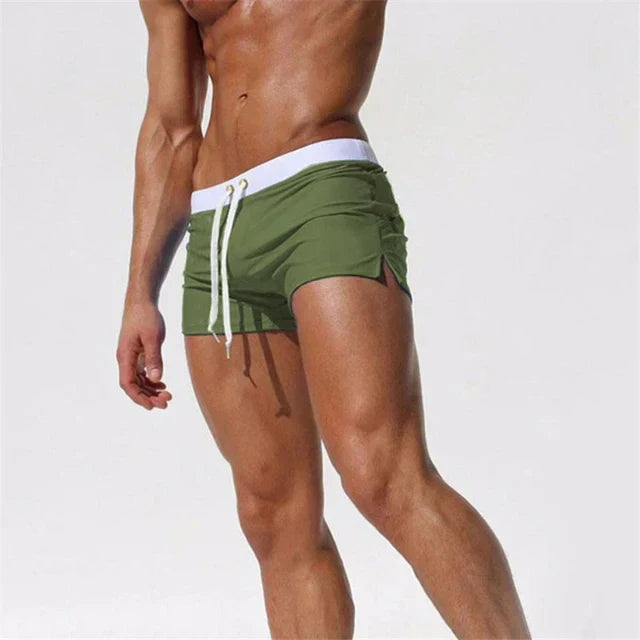 Bañador hombre | corte corto con cordón ajustable y abertura lateral