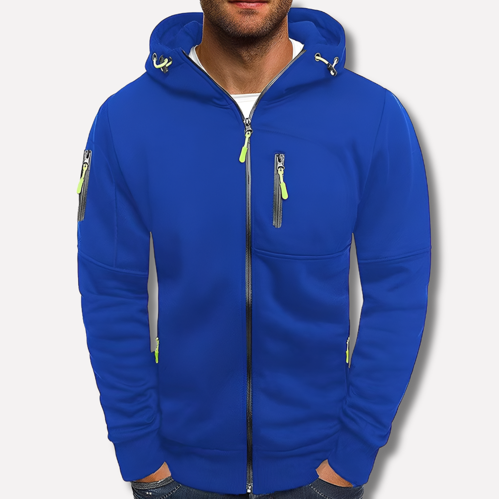 Sudadera hombre | capucha con cremallera completa y bolsillos