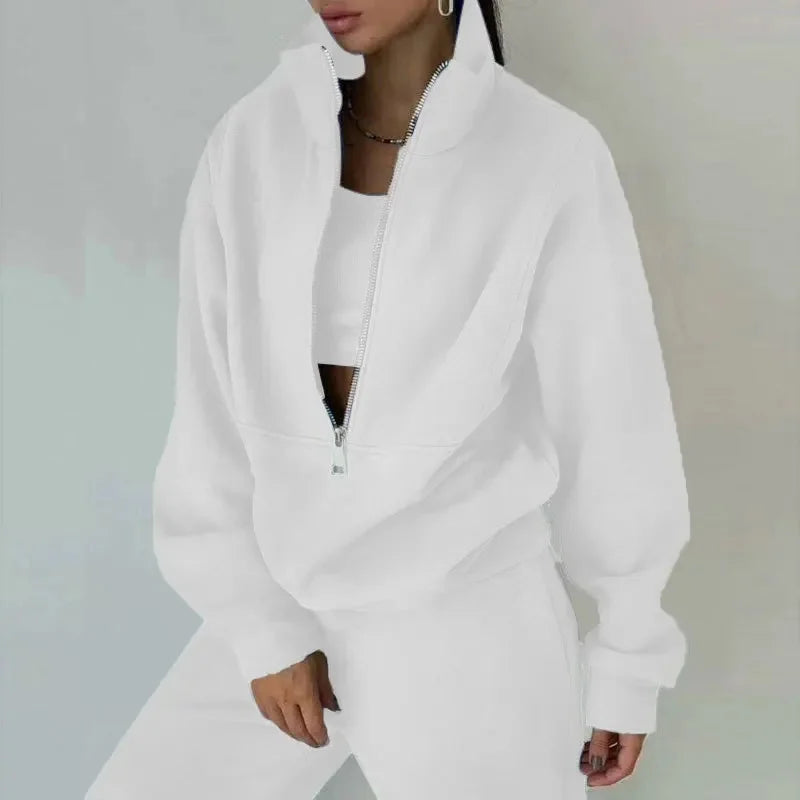 Conjunto mujer | dos piezas con media cremallera y cuello alto