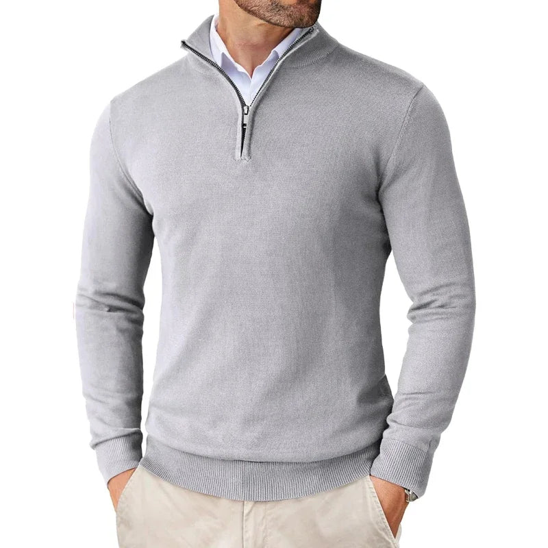 Suéter hombre | media cremallera con cuello alto