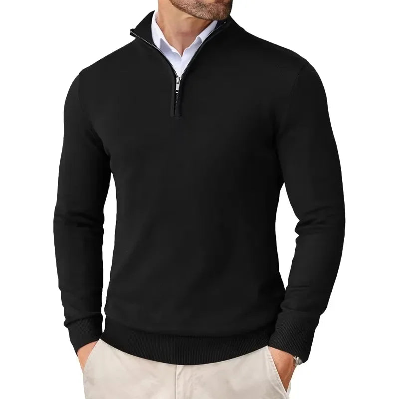 Suéter hombre | media cremallera con cuello alto