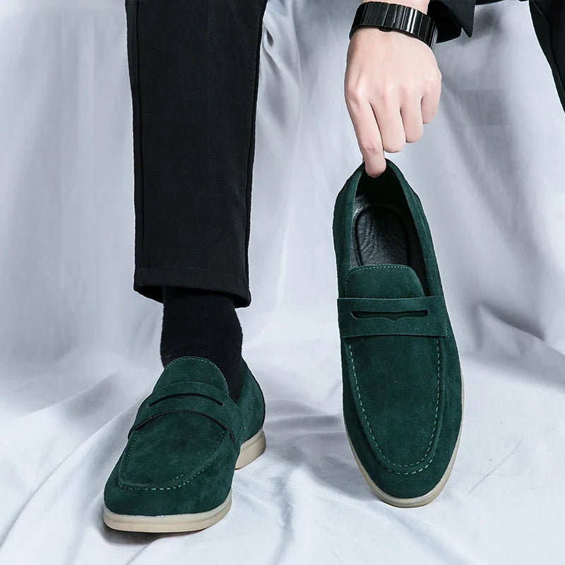 Zapatos hombre | mocasín sin cordones con banda superior