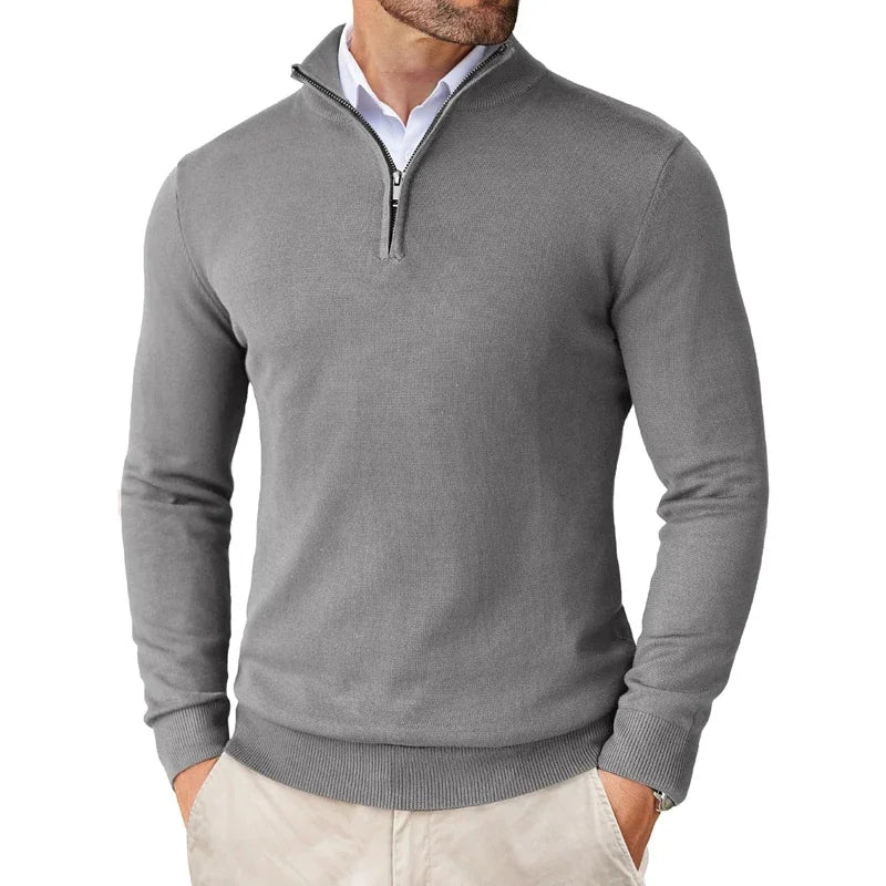 Suéter hombre | media cremallera con cuello alto