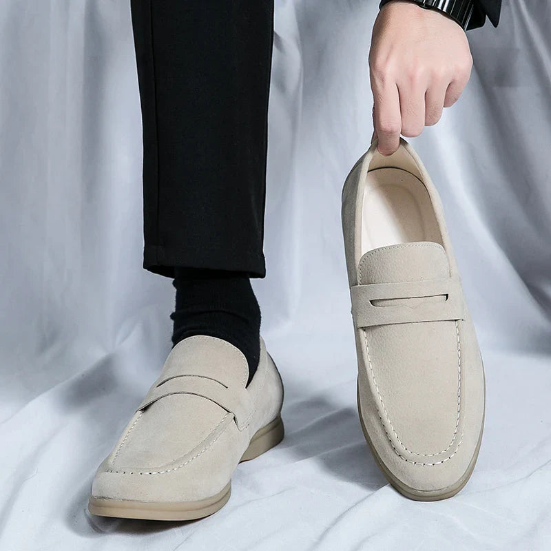Zapatos hombre | mocasín sin cordones con banda superior