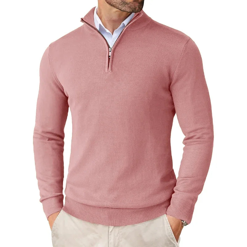 Suéter hombre | media cremallera con cuello alto