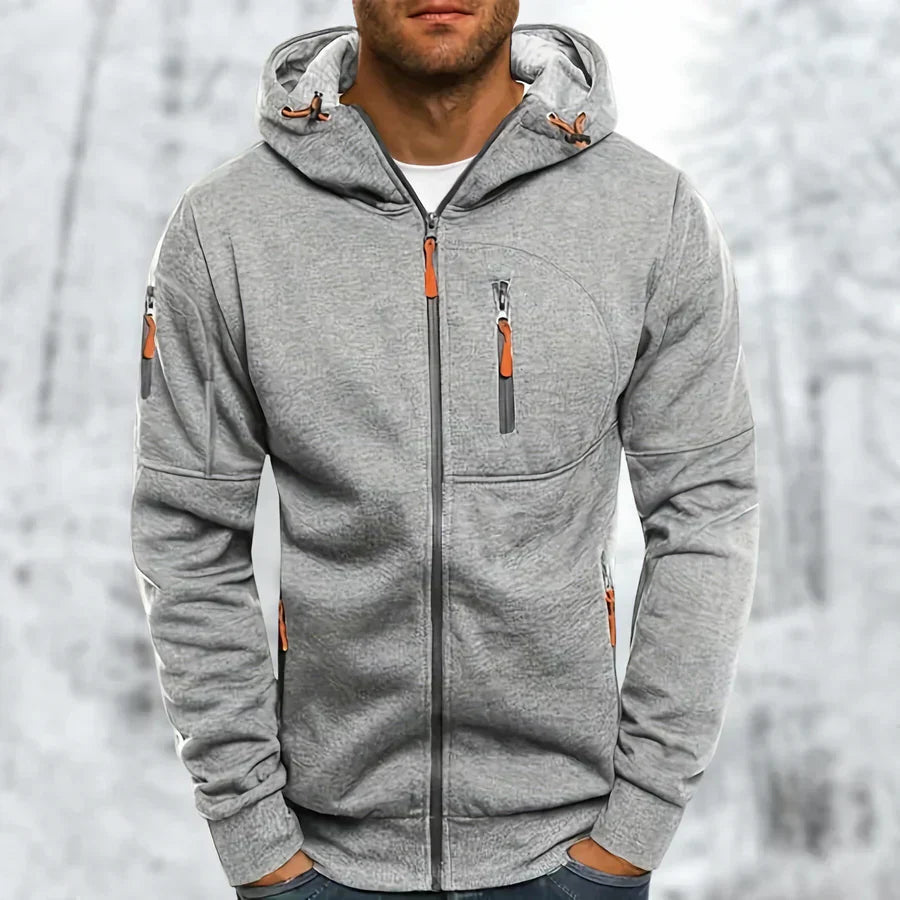 Sudadera hombre | capucha con cremallera completa y bolsillos