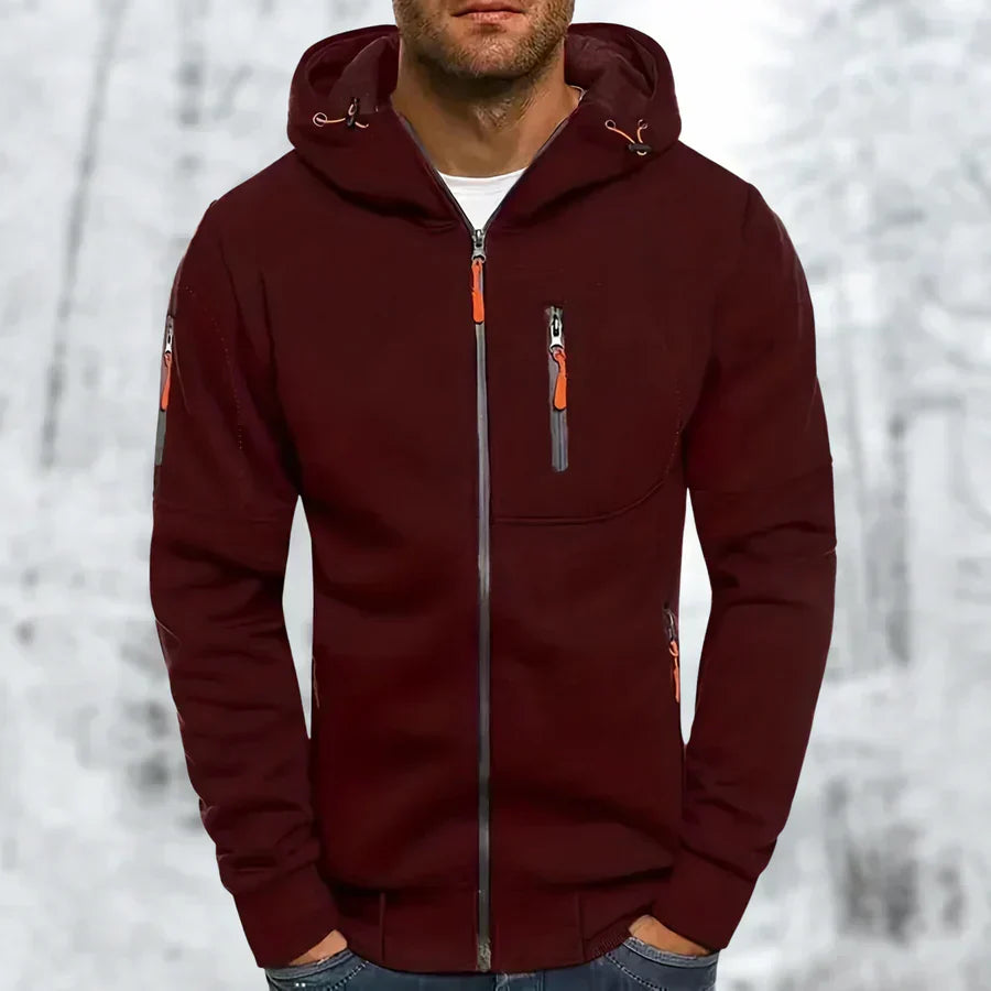 Sudadera hombre | capucha con cremallera completa y bolsillos