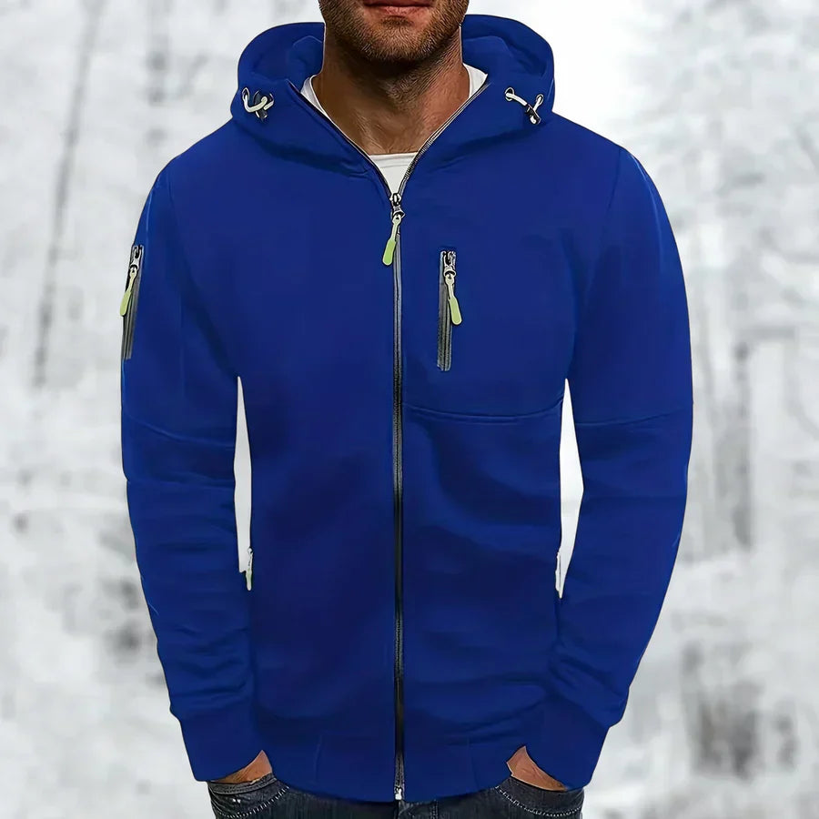 Sudadera hombre | capucha con cremallera completa y bolsillos