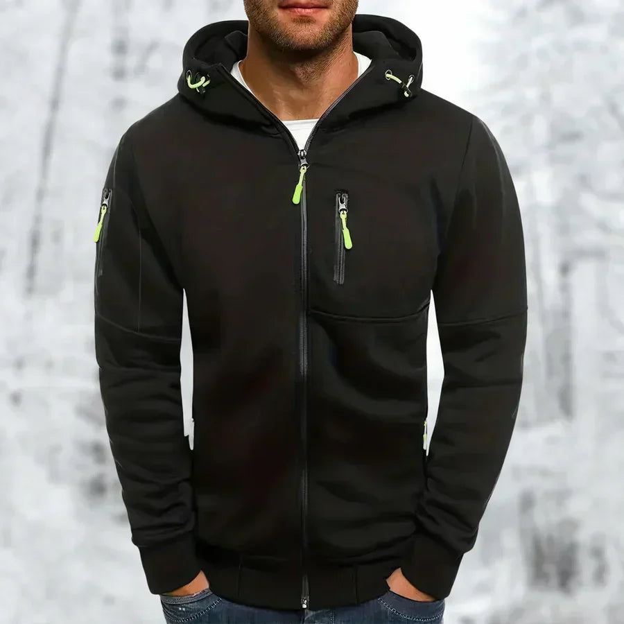 Sudadera hombre | capucha con cremallera completa y bolsillos