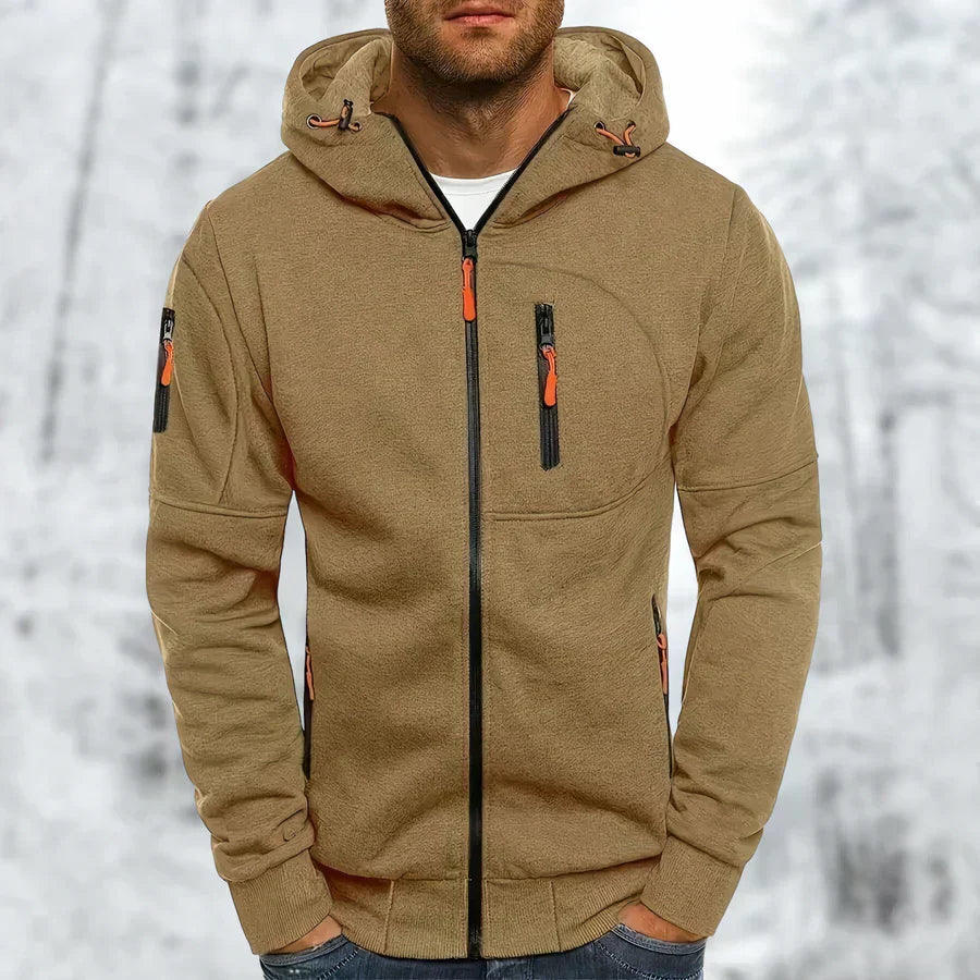 Sudadera hombre | capucha con cremallera completa y bolsillos