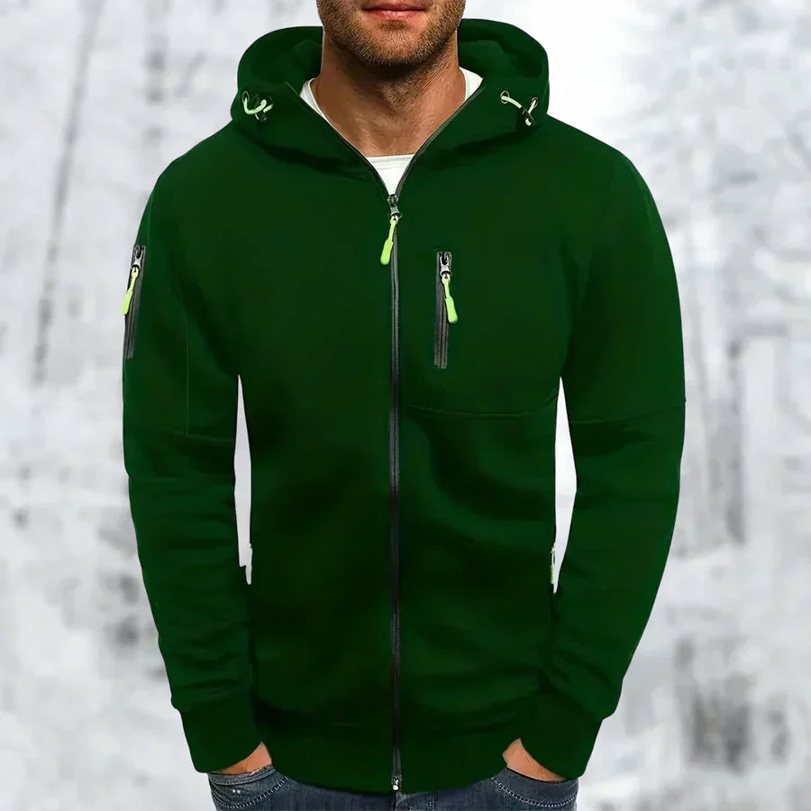 Sudadera hombre | capucha con cremallera completa y bolsillos