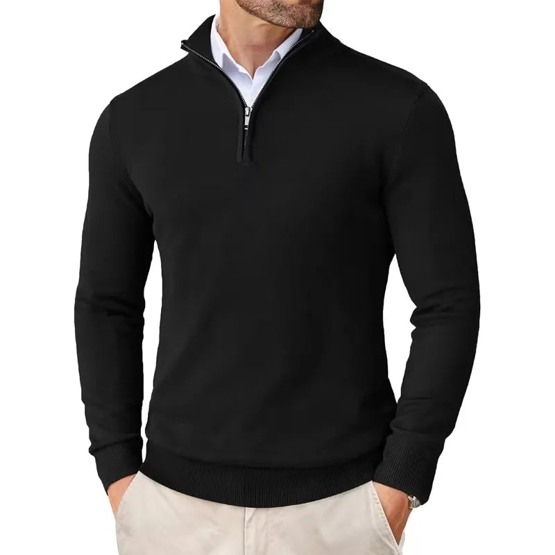 Suéter hombre | media cremallera con cuello alto