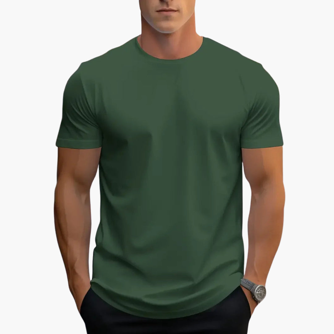 Camiseta hombre | cuello redondo con manga corta y corte recto