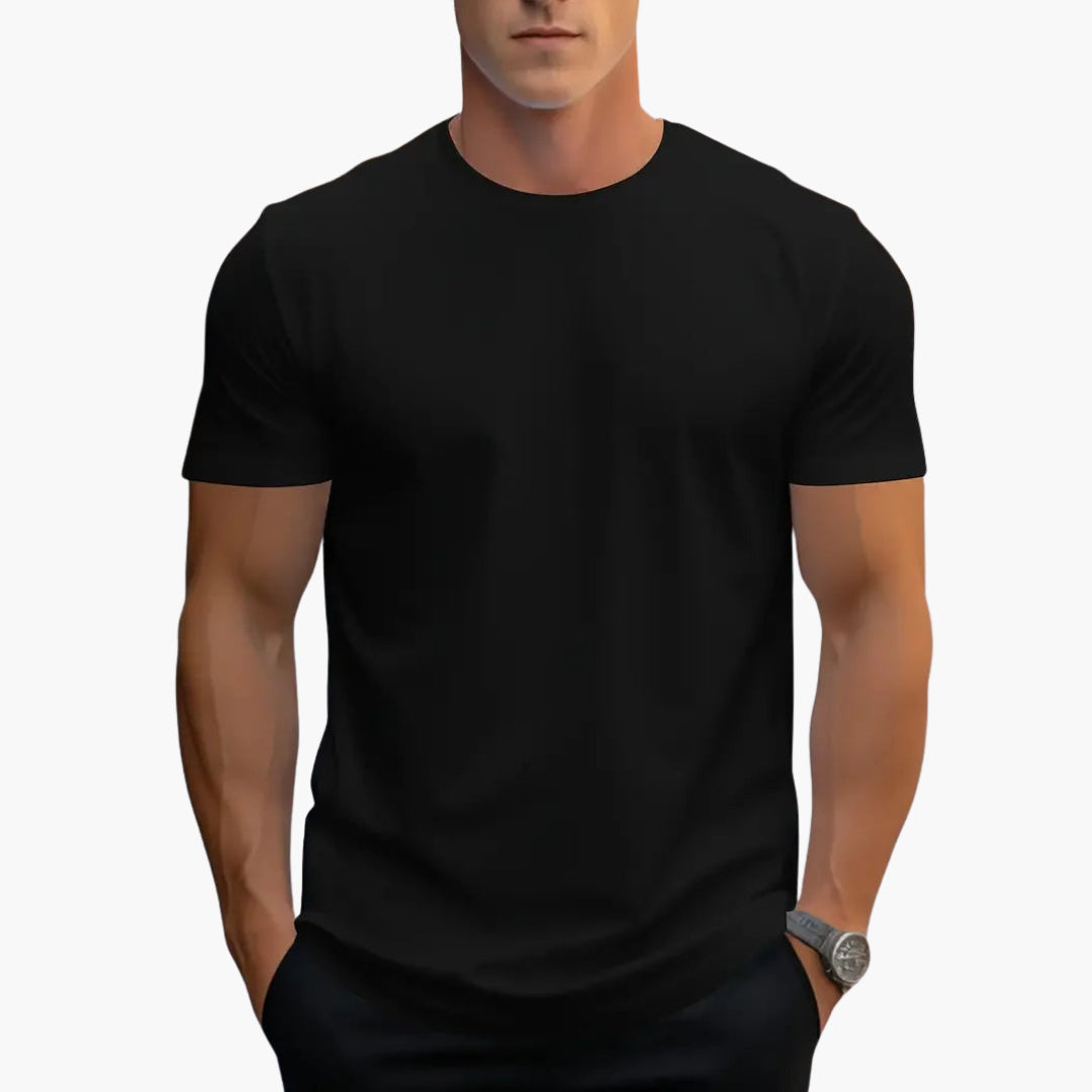 Camiseta hombre | cuello redondo con manga corta y corte recto