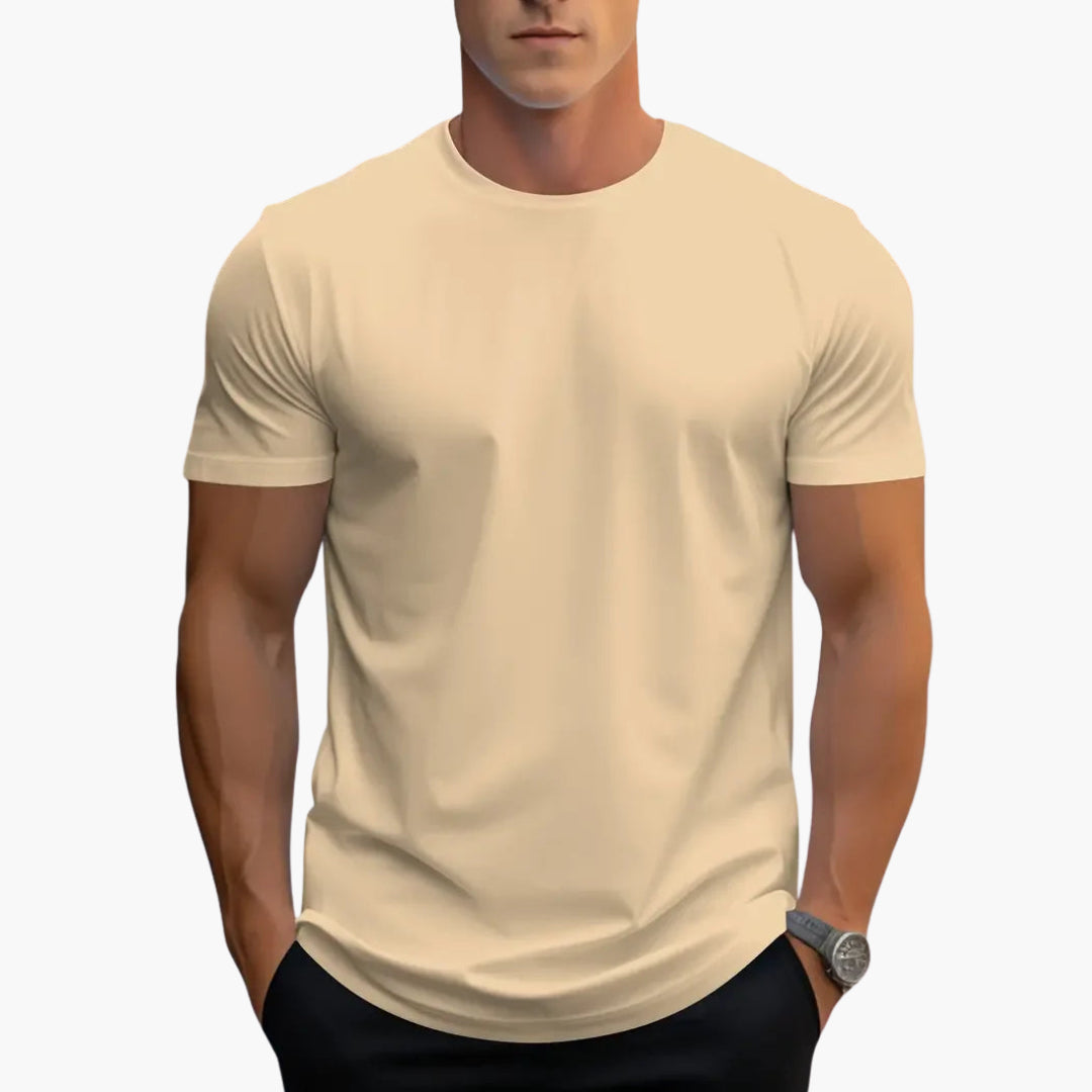 Camiseta hombre | cuello redondo con manga corta y corte recto