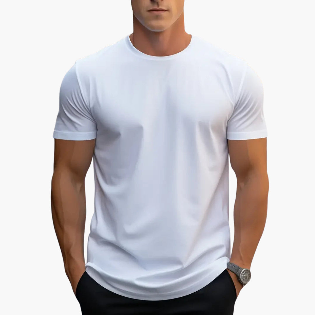 Camiseta hombre | cuello redondo con manga corta y corte recto