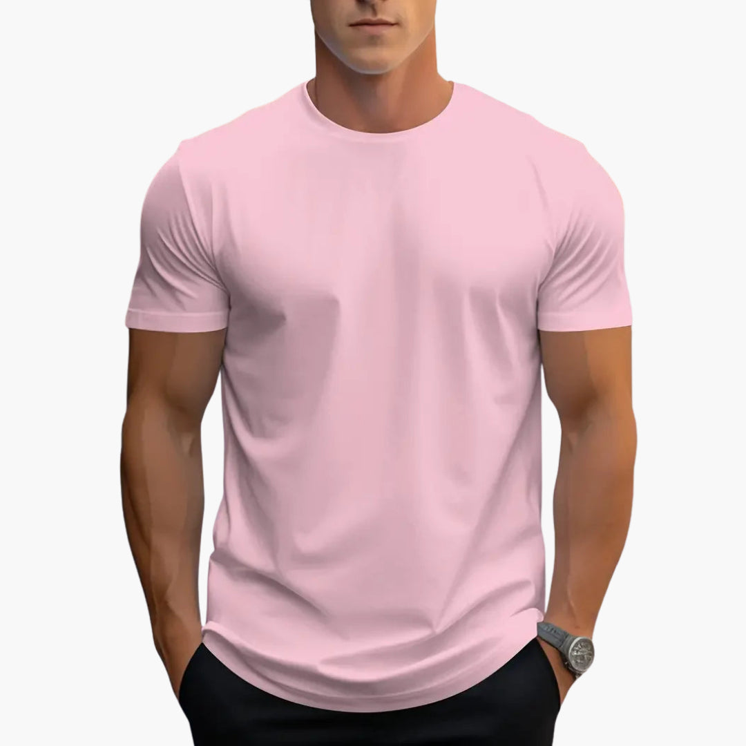 Camiseta hombre | cuello redondo con manga corta y corte recto