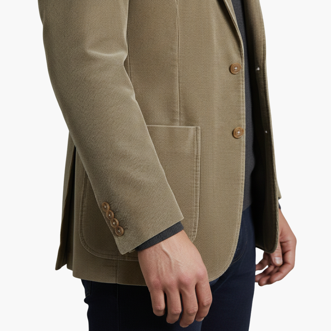 Blazer hombre | diseño con solapa clásica y cierre frontal