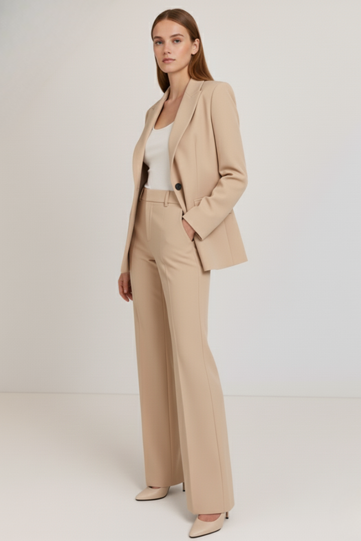 Traje de Mujer | Blazer estructurado con pantalón de pierna recta