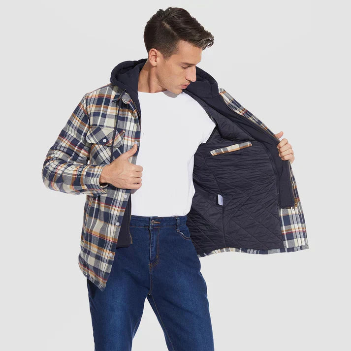 Chaqueta hombre | capucha con cierre frontal y bolsillos