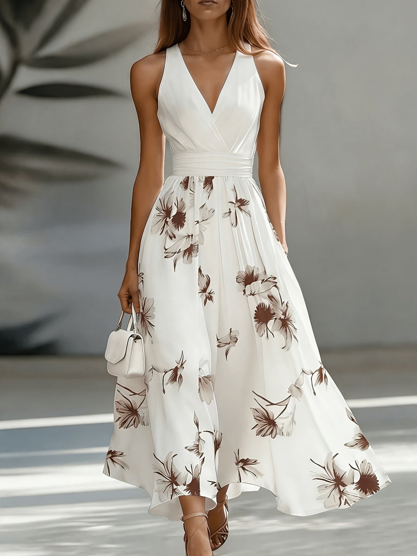 Vestido Mujer Maxi | Escote Trasero Abierto con Falda Acampanada