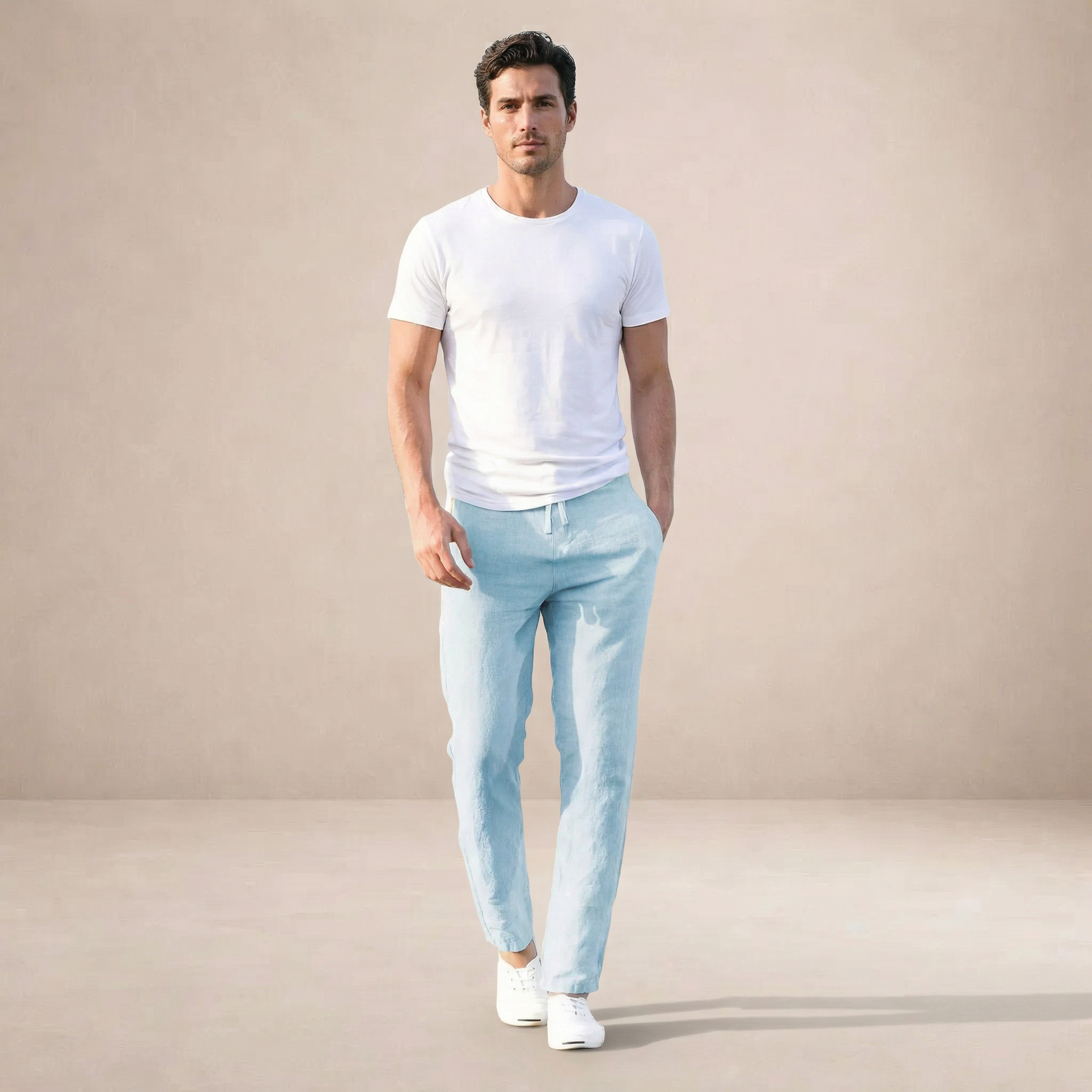 Pantalón Hombre Regular Fit | Corte Recto con Cintura Elástica
