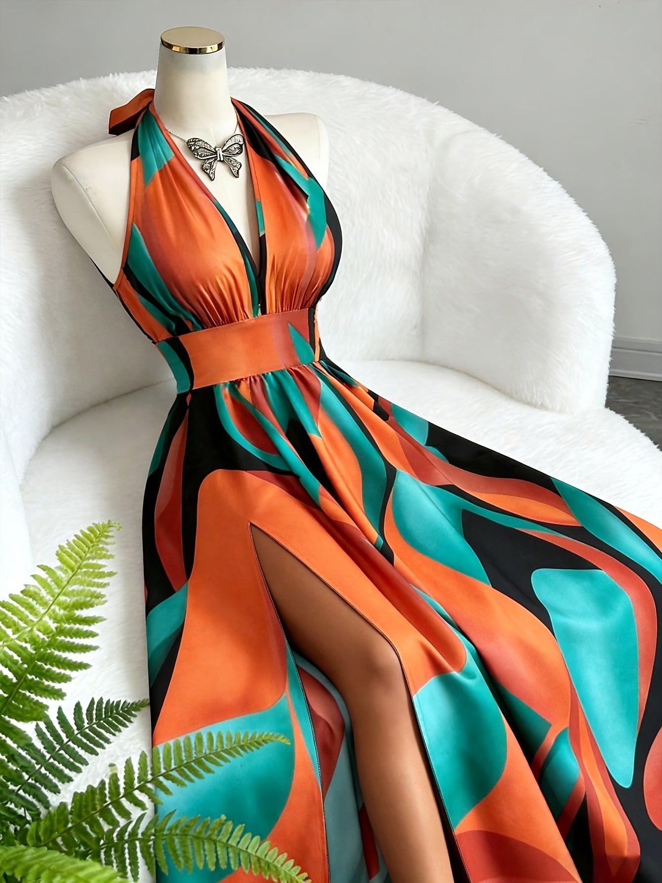 Vestido Mujer Maxi | Diseño sin espalda y sin mangas floral