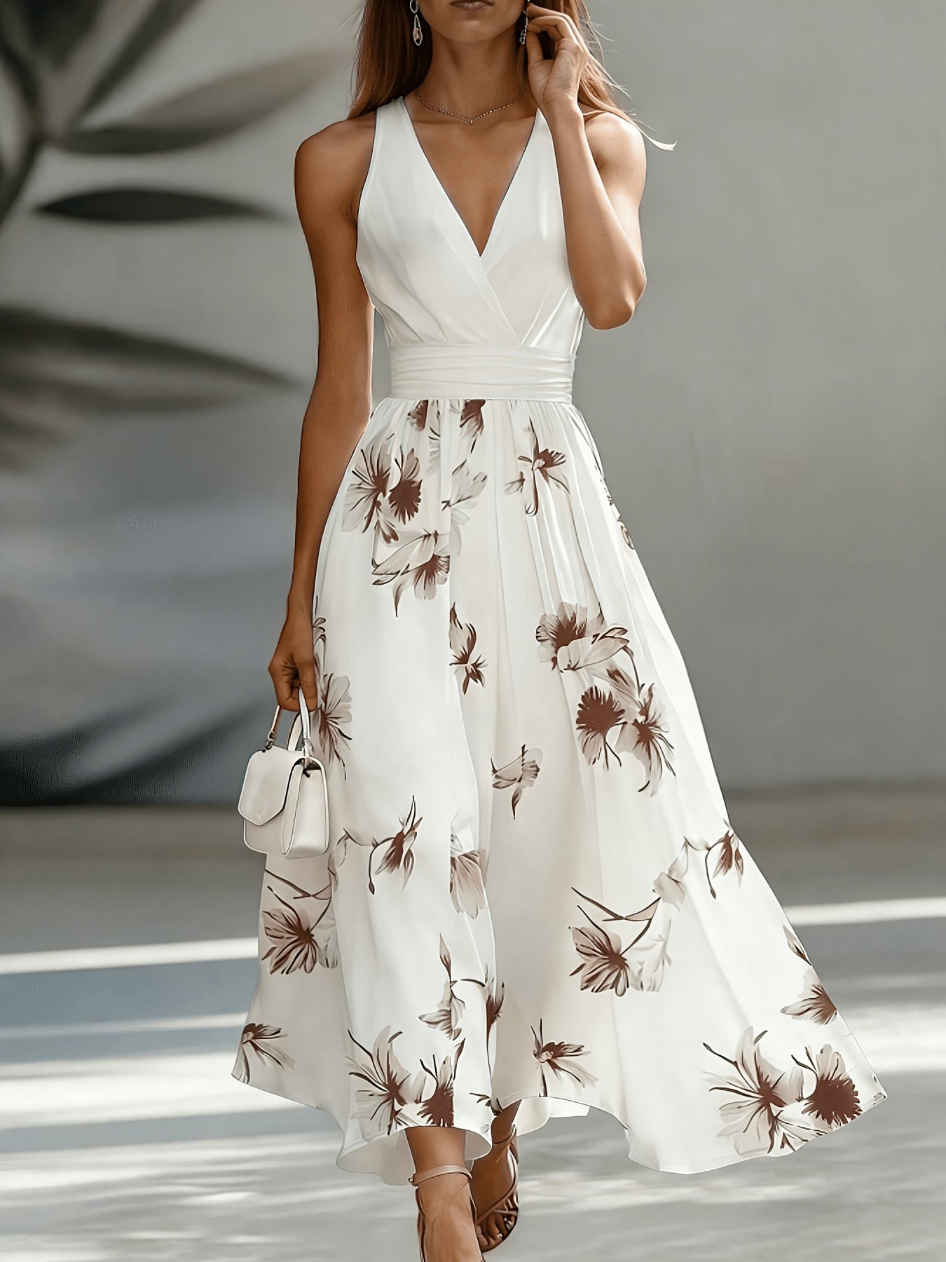 Vestido Mujer Maxi | Escote Trasero Abierto con Falda Acampanada