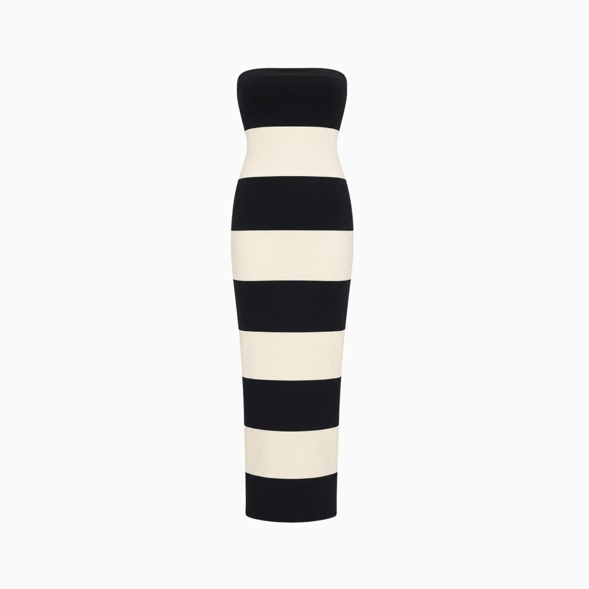 Vestido Maxi Mujer | Diseño con rayas horizontales y escote bandeau