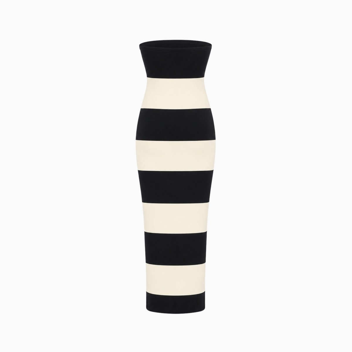 Vestido Maxi Mujer | Diseño con rayas horizontales y escote bandeau