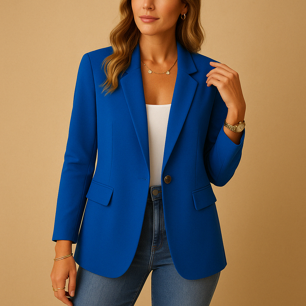 Blazer Mujer | corte entallado con solapa y botón frontal