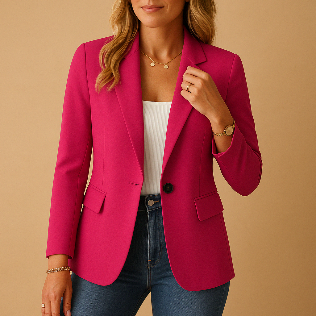 Blazer Mujer | corte entallado con solapa y botón frontal