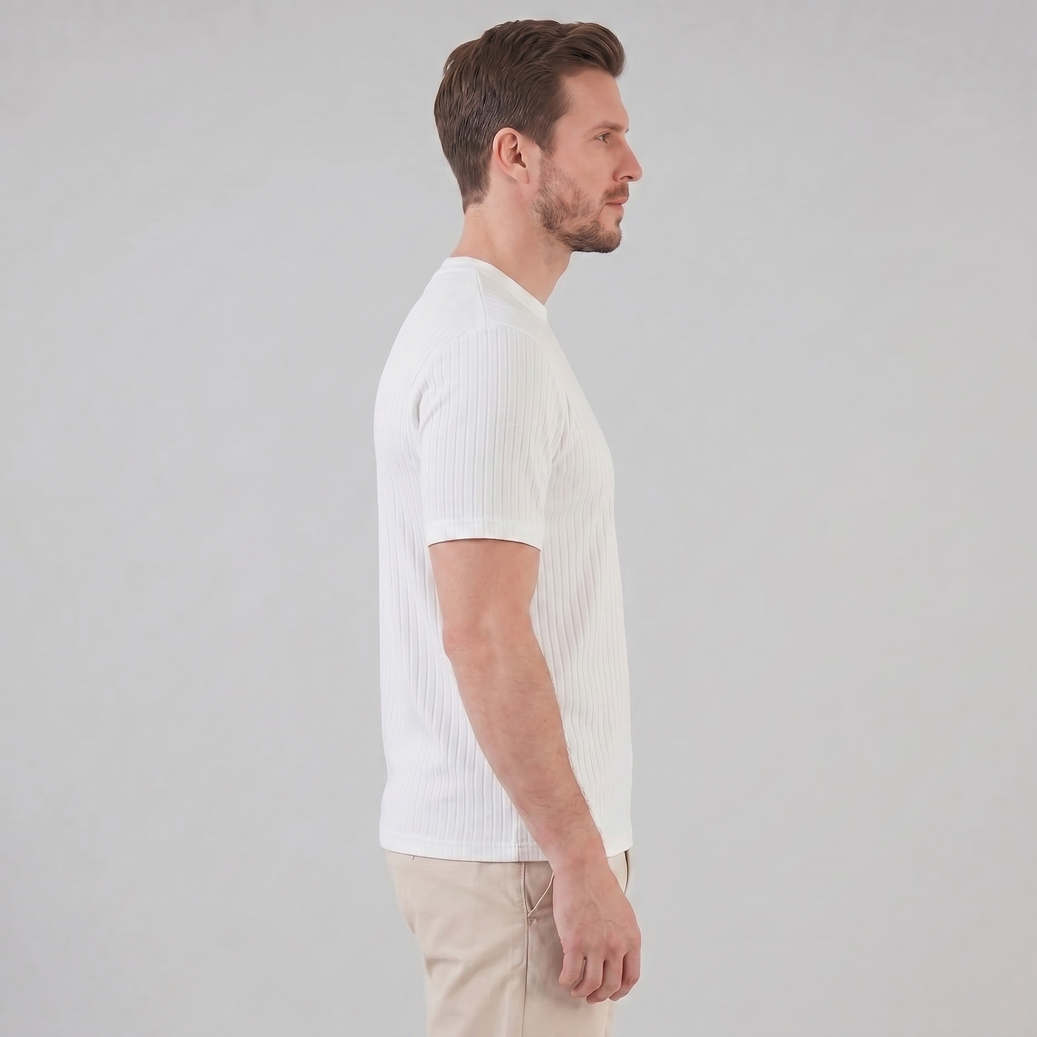 Camisa Hombre Henley | Corte Slim Manga Larga Casual