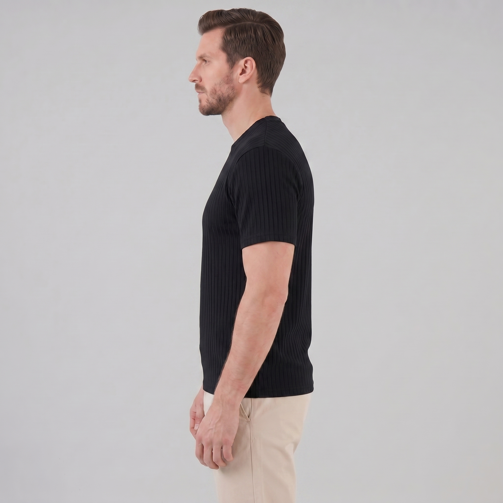 Camisa Hombre Henley | Corte Slim Manga Larga Casual