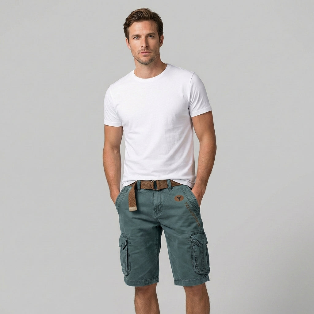 Pantalón corto hombre | cargo con bolsillos laterales