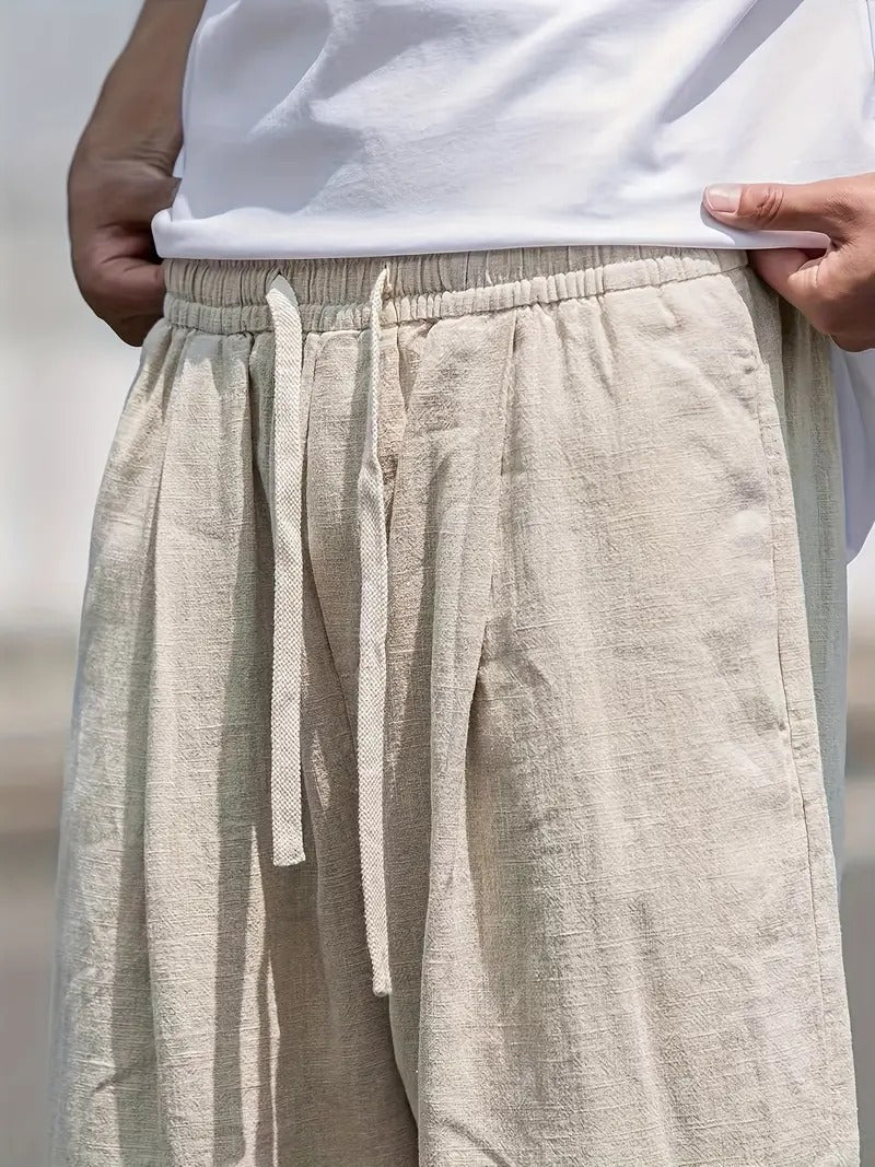 Pantalón Hombre | Corte Amplio con Cintura Elástica y Bolsillos