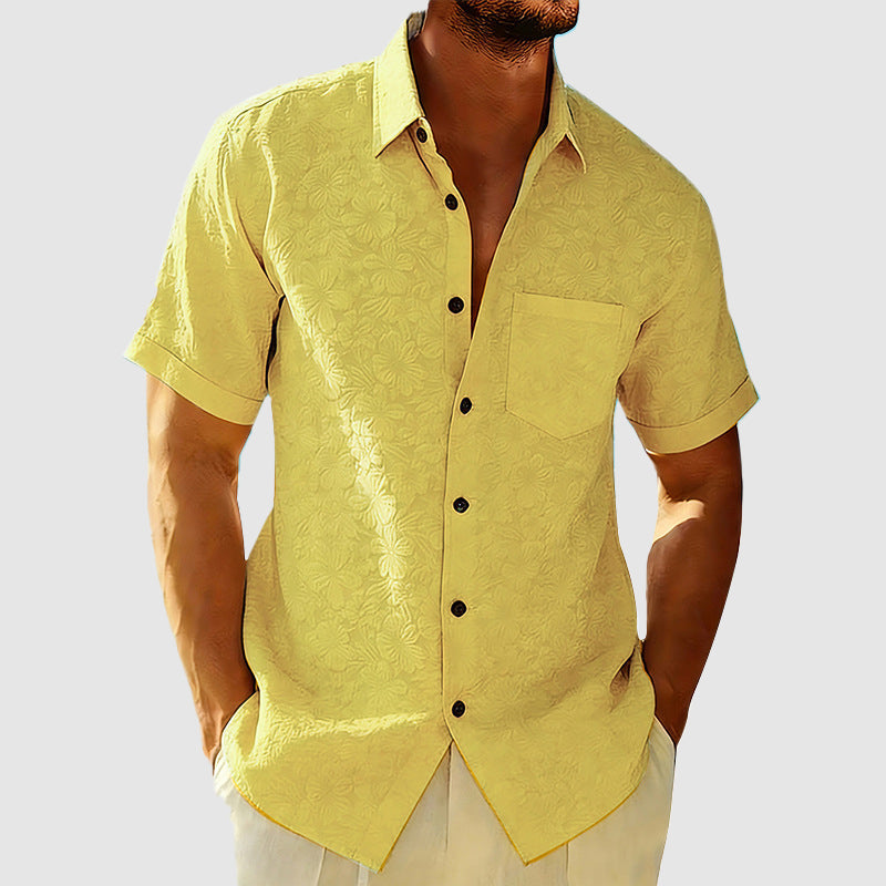 Camisa Hombre Regular Fit | Cuello Clásico Manga Corta