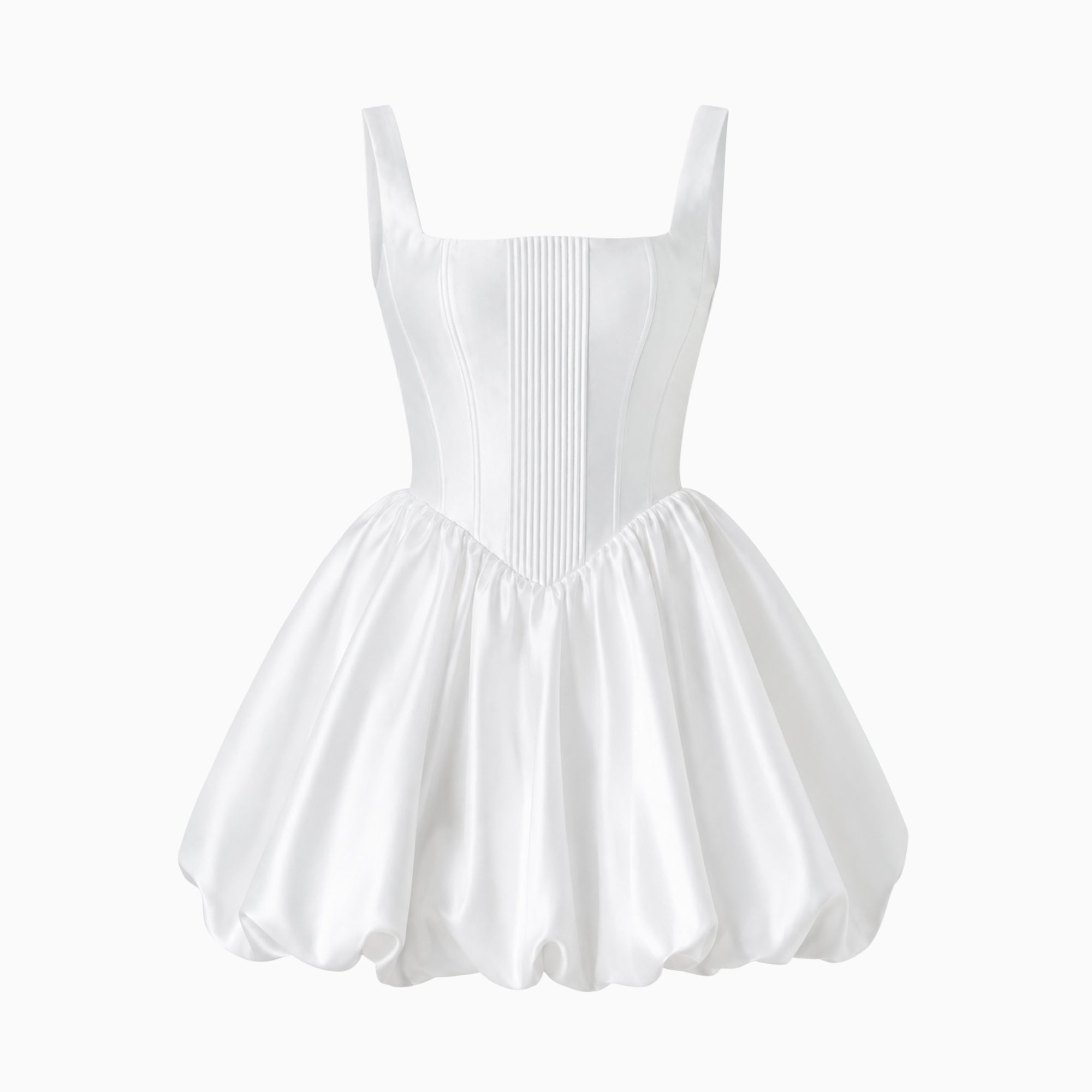 Vestido Mini Mujer | Corsé con Lazo Trasero y Falda Burbuja