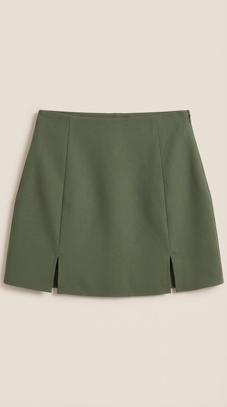 Minifalda Mujer | Talle Alto con Abertura Lateral